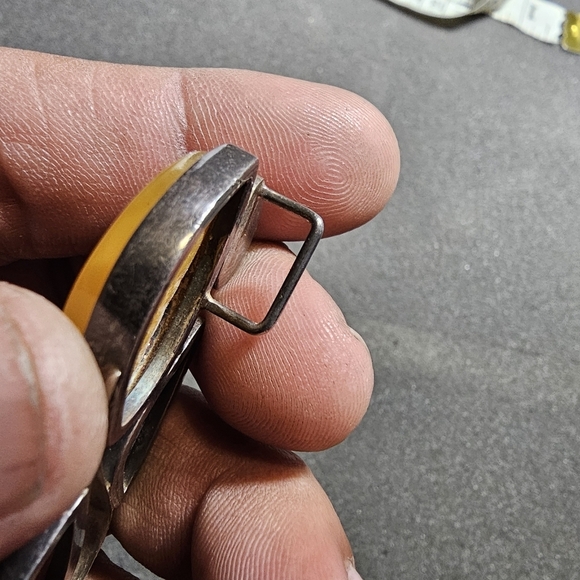 Vintage Sterling Silver 925 Multistone Set Large Abstract Pendant 2.5 Inch shows - Picture 3 of 9